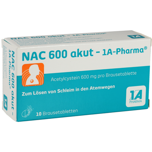 Verpackungsbild(Packshot) von NAC 600 akut-1A Pharma Brausetabletten