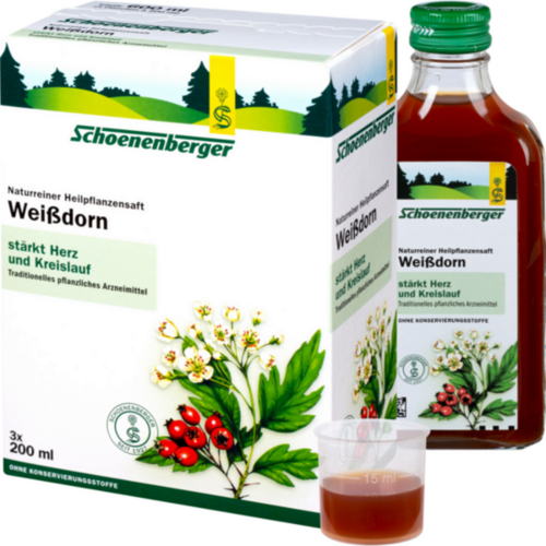 Verpackungsbild(Packshot) von WEISSDORN SAFT Schoenenberger Heilpflanzensäfte
