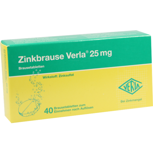 Verpackungsbild(Packshot) von ZINKBRAUSE Verla 25 mg Brausetabletten