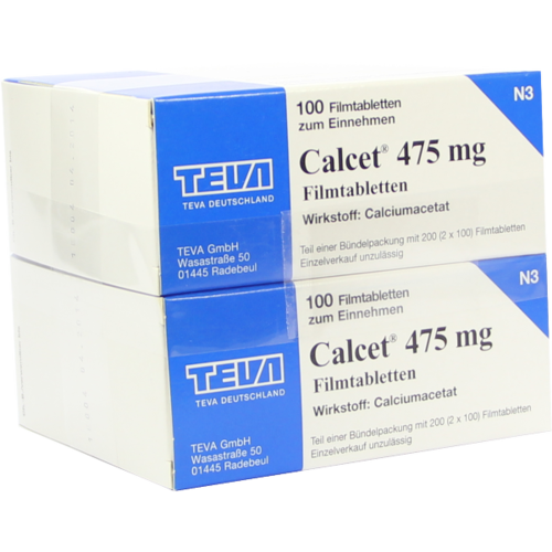 Verpackungsbild(Packshot) von CALCET 475 mg Filmtabletten
