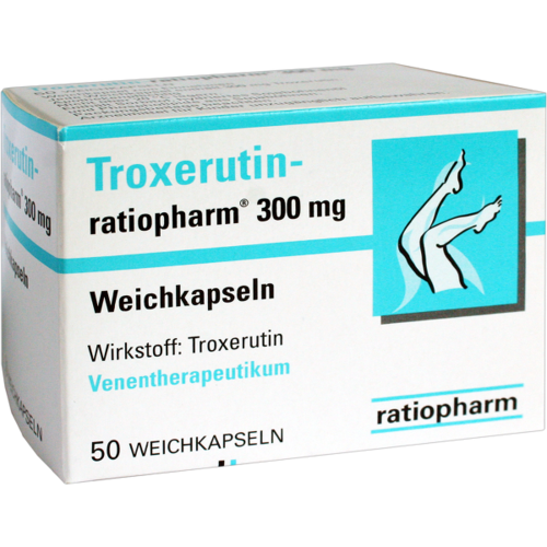 Verpackungsbild(Packshot) von TROXERUTIN-ratiopharm 300 mg Weichkapseln