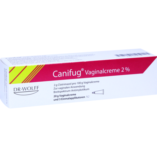 Verpackungsbild(Packshot) von CANIFUG Vaginalcreme 2% m. 3 Appl.