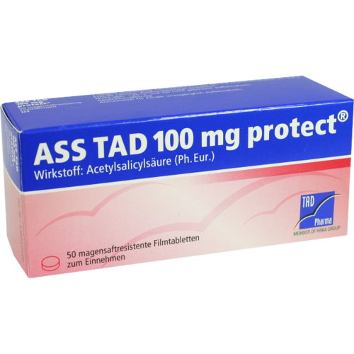 Verpackungsbild(Packshot) von ASS TAD 100 mg protect magensaftres.Filmtabletten