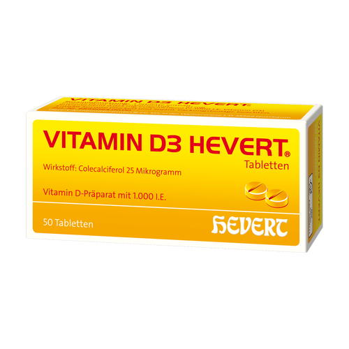 Verpackungsbild(Packshot) von VITAMIN D3 HEVERT Tabletten