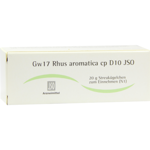 Verpackungsbild(Packshot) von JSO Gw 17 Rhus aromatica cp D 10 Globuli