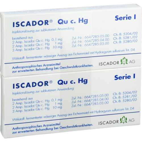 Verpackungsbild(Packshot) von ISCADOR Qu c.Hg Serie I Injektionslösung