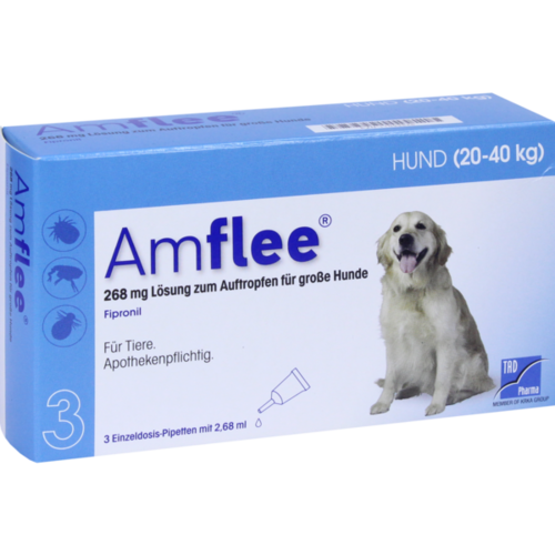 Verpackungsbild(Packshot) von AMFLEE 268 mg Spot-on Lsg.f.große Hunde 20-40kg