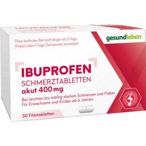 Verpackungsbild(Packshot) von IBUPROFEN Schmerztabletten 400 mg Filmtabletten