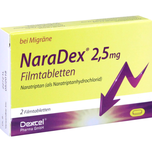 Verpackungsbild(Packshot) von NARADEX 2,5 mg Filmtabletten