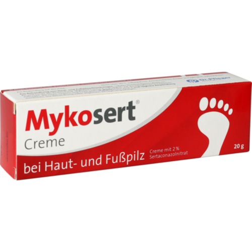 Verpackungsbild(Packshot) von MYKOSERT Creme bei Haut- und Fußpilz